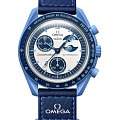 Часы Swatch x Omega Bioceramic Moonswatch Mission to The SuperBlue Moonphase SO33N700